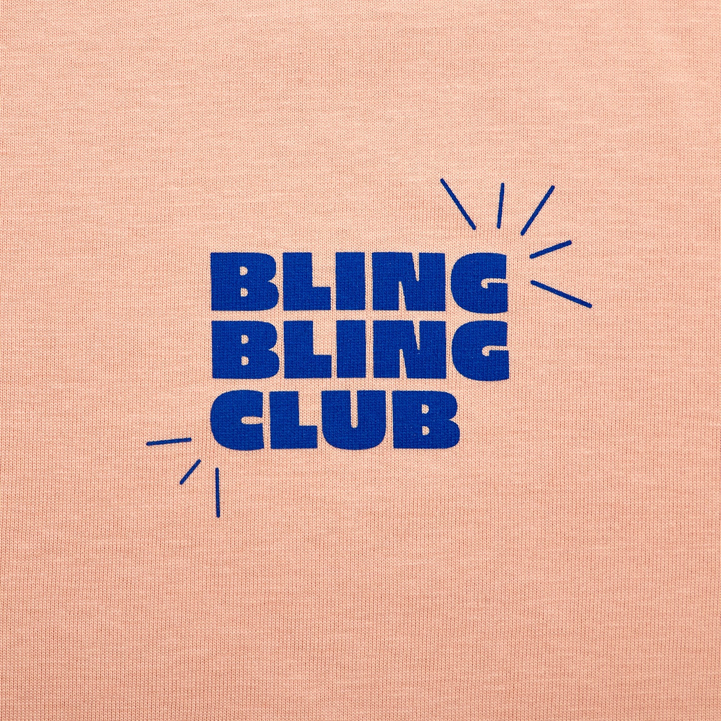 T-Shirt, Bling Bling Club in peach